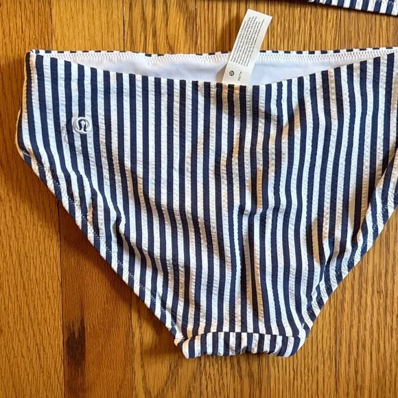 Lululemon Athletica Navy and White Striped Bikini - Picture 3 of 6